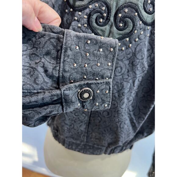 Vintage 80s/90s Caché Studded Cropped Jacket – XS – Rare Find - Picture 9 of 16